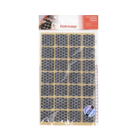 картинка Подкладка самоприлипающая фетровая прорезиненная 20 х 20мм (1упак.=28шт), серая, Folmag от магазина SEFI