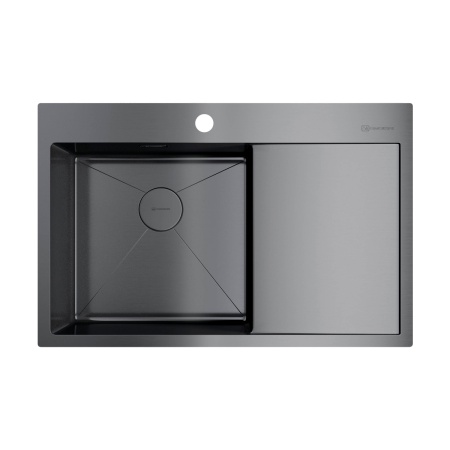 картинка Мойка Omoikiri Akisame 78-L-GM нерж. сталь/вороненая сталь от магазина SEFI