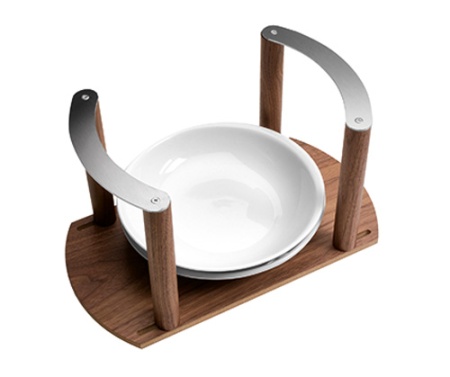 картинка Подставка для тарелок Fineline темн.орех, нерж.сталь, 340х180х192 мм от магазина SEFI