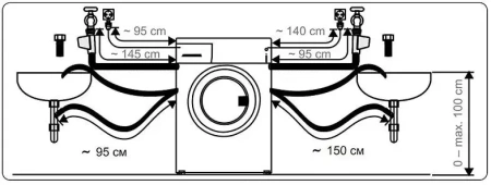 картинка Отдельностоящая стиральная машина с сушкой Korting KWD 58L1496 S от магазина SEFI