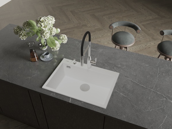 картинка Мойка Rivelato ZENO 6950 1-чаш 690*500 Белый 101 от магазина SEFI