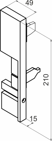 картинка Фасадный крепеж внутреннего высокого ящика Slimbox AKS белый с релингом на фасаде от магазина SEFI