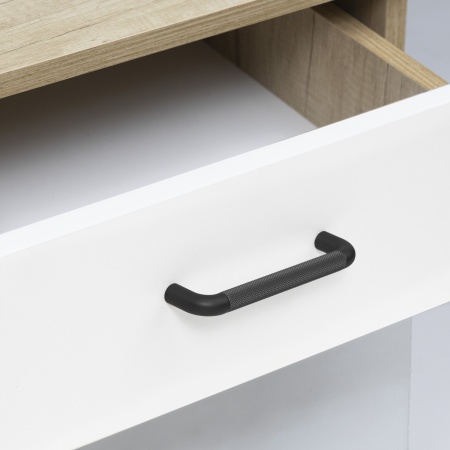 картинка Ручка меб. скоба мет. FLUID 128 черный матовый, AKS от магазина SEFI