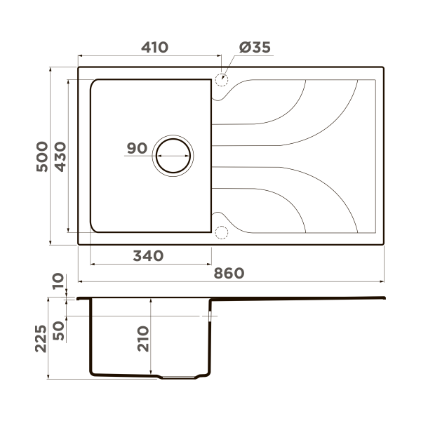 картинка Omoikiri Yasugata 86-WH Tetogranit/белый от магазина SEFI