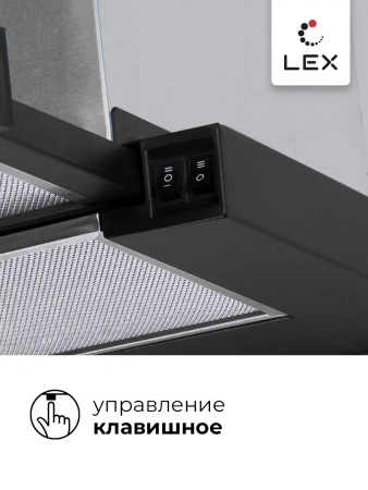 картинка Встраиваемая вытяжка LEX HONVER 600 BLACK от магазина SEFI