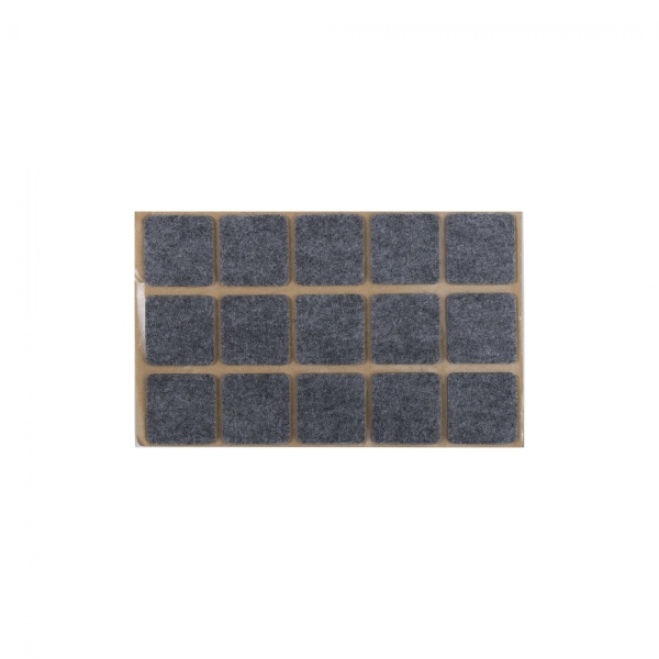 картинка Подкладка самоприлипающая фетровая 30х30мм (1лист-15шт) серая Folmag от магазина SEFI