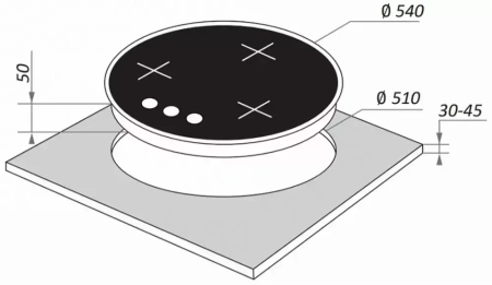 картинка Газовая варочная панель MAUNFELD EGHG.43.23CB\G от магазина SEFI
