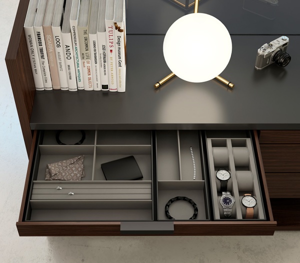 картинка Лоток многофункциональный 432*150, антрацит/светло-серый от магазина SEFI