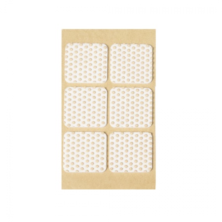 картинка Подкладка самоприлипающая фетровая прорезиненная 40 х 40мм (1упак.=6шт), белая, Folmag от магазина SEFI