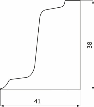 картинка Уголок ПВХ наружный к плинтусу 127 алюминий Rehau от магазина SEFI