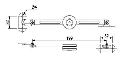 картинка Подъемный механизм верхний с фиксацией любом в положении PM-00 AKS от магазина SEFI