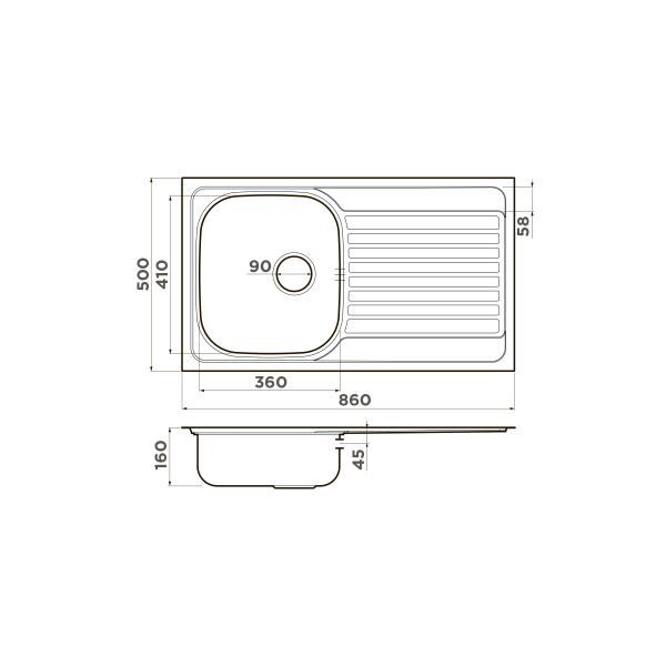 картинка Мойка Omoikiri Kashiogawa 86-IN нерж. сталь/нержавеющая сталь от магазина SEFI