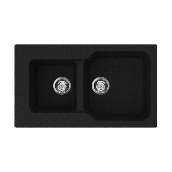 картинка Мойка Omoikiri Maru 86-2-BL Tetogranit/черный от магазина SEFI