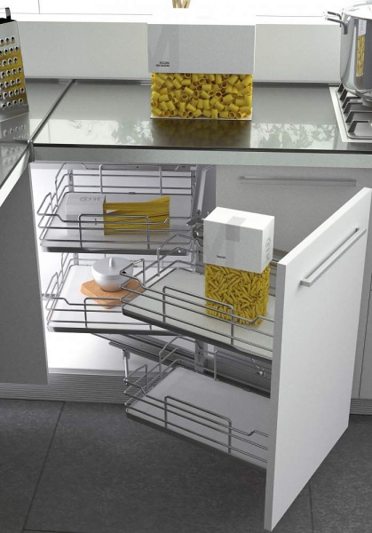 картинка Волшебный уголок Magic-4 Wood NEW с корзинами с деревянным дном, с Soft-Close, правый , Infinity line от магазина SEFI