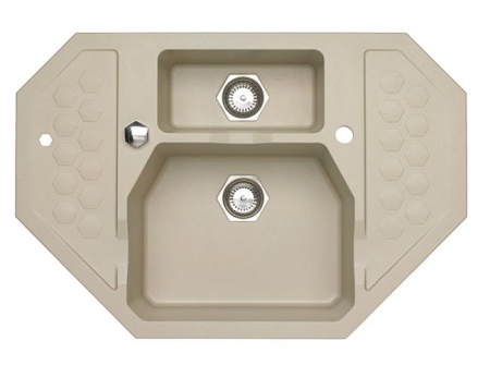 картинка Мойка Alveus SENSUAL 60 GRANITAL+ CHOCOLATE-G03M 900x610x200;1+1/2 с сифоном 1104729, от магазина SEFI