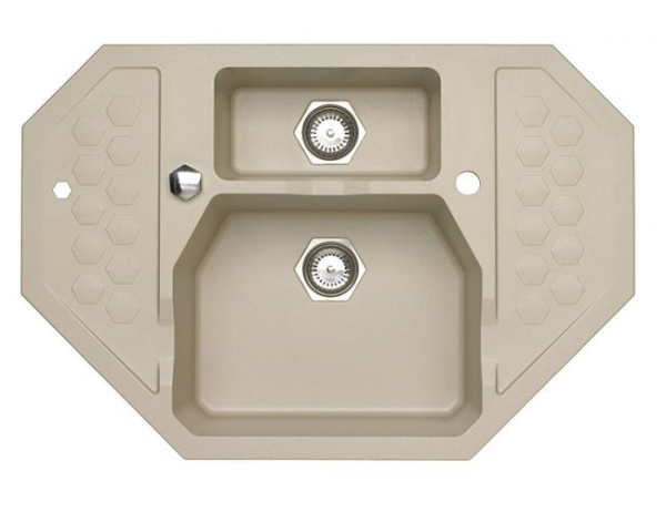 картинка Мойка Alveus SENSUAL 60 GRANITAL+ CHOCOLATE-G03M 900x610x200;1+1/2 с сифоном 1104729, от магазина SEFI