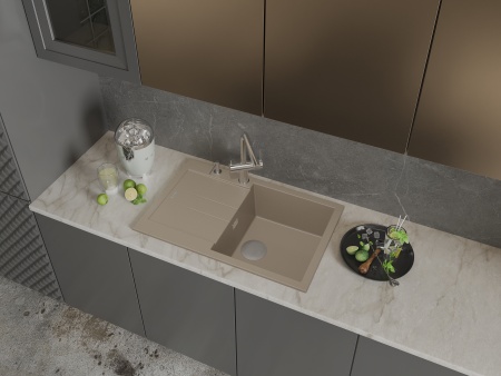 картинка Мойка Rivelato LUMO 7850 1-чаш 780*500 Трюфель 704 от магазина SEFI
